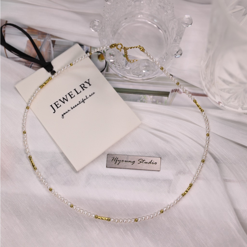 Pearl & Gold Accent Necklace With Detachable Heart Pendant